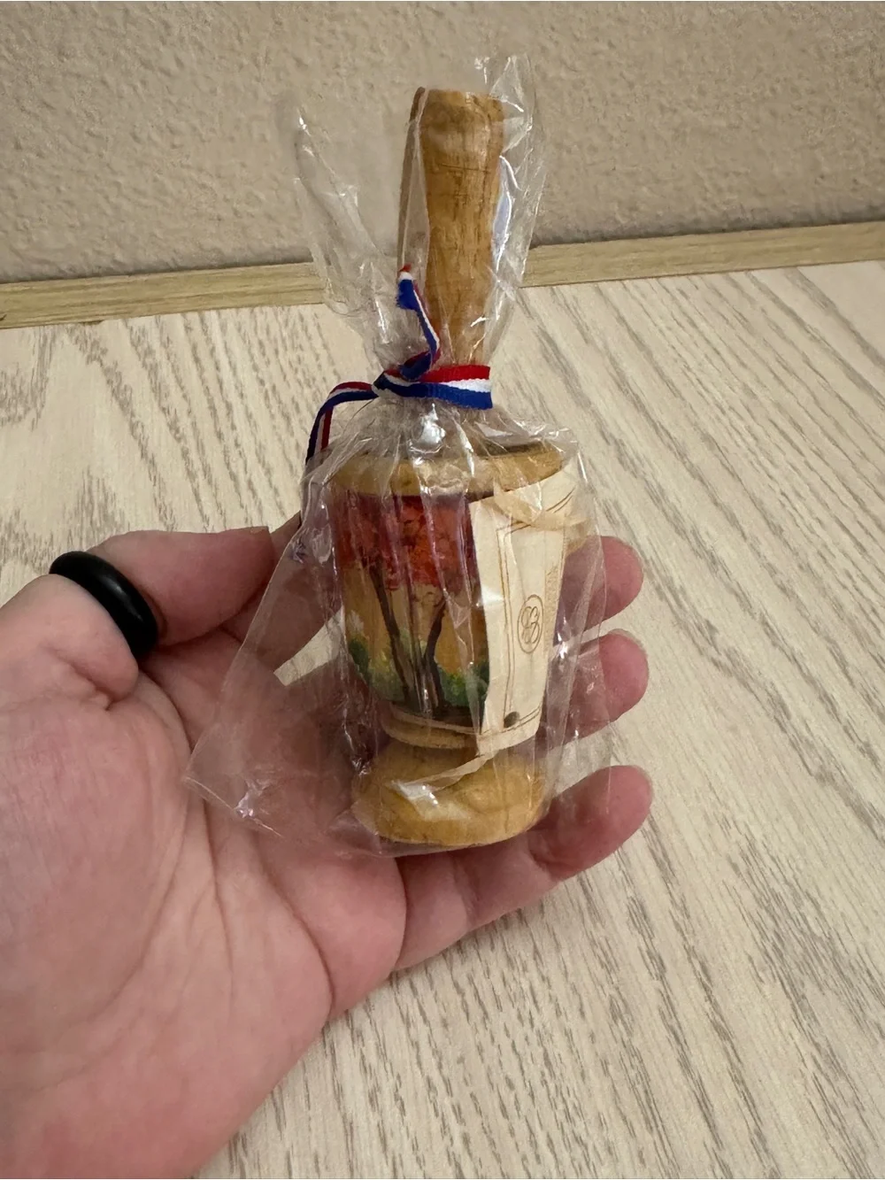 Boho Hand-Turned Mini Wood Mortar & Pestle Tropical Decor